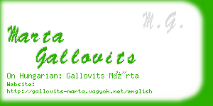 marta gallovits business card
